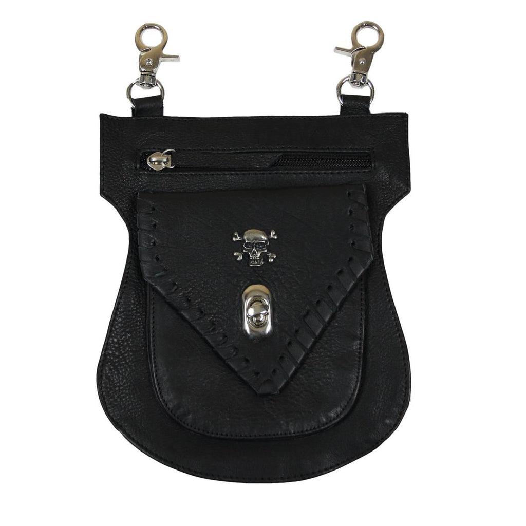 Festival Tasche Gürteltasche Hüfttasche Geldbörse Leder mit Karabiner K19
