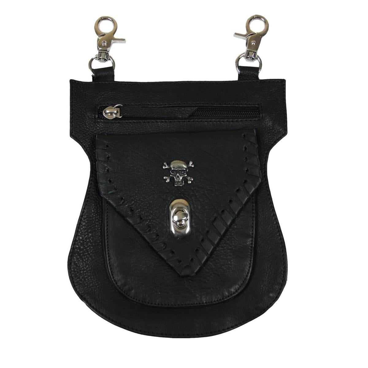 Festival Tasche Gürteltasche Hüfttasche Geldbörse Leder mit Karabiner K19