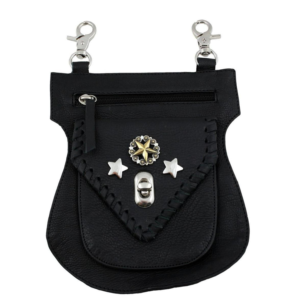 Festival Tasche Gürteltasche Hüfttasche Geldbörse Leder mit Karabiner K23