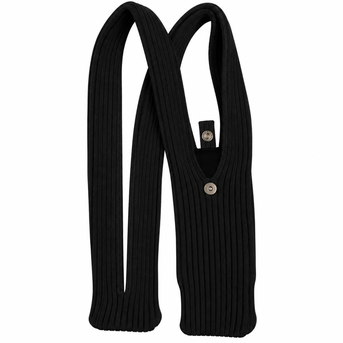 Crossbody Handytasche Schwarz – Ribbed Smartphone Tasche aus 100 % Polyester