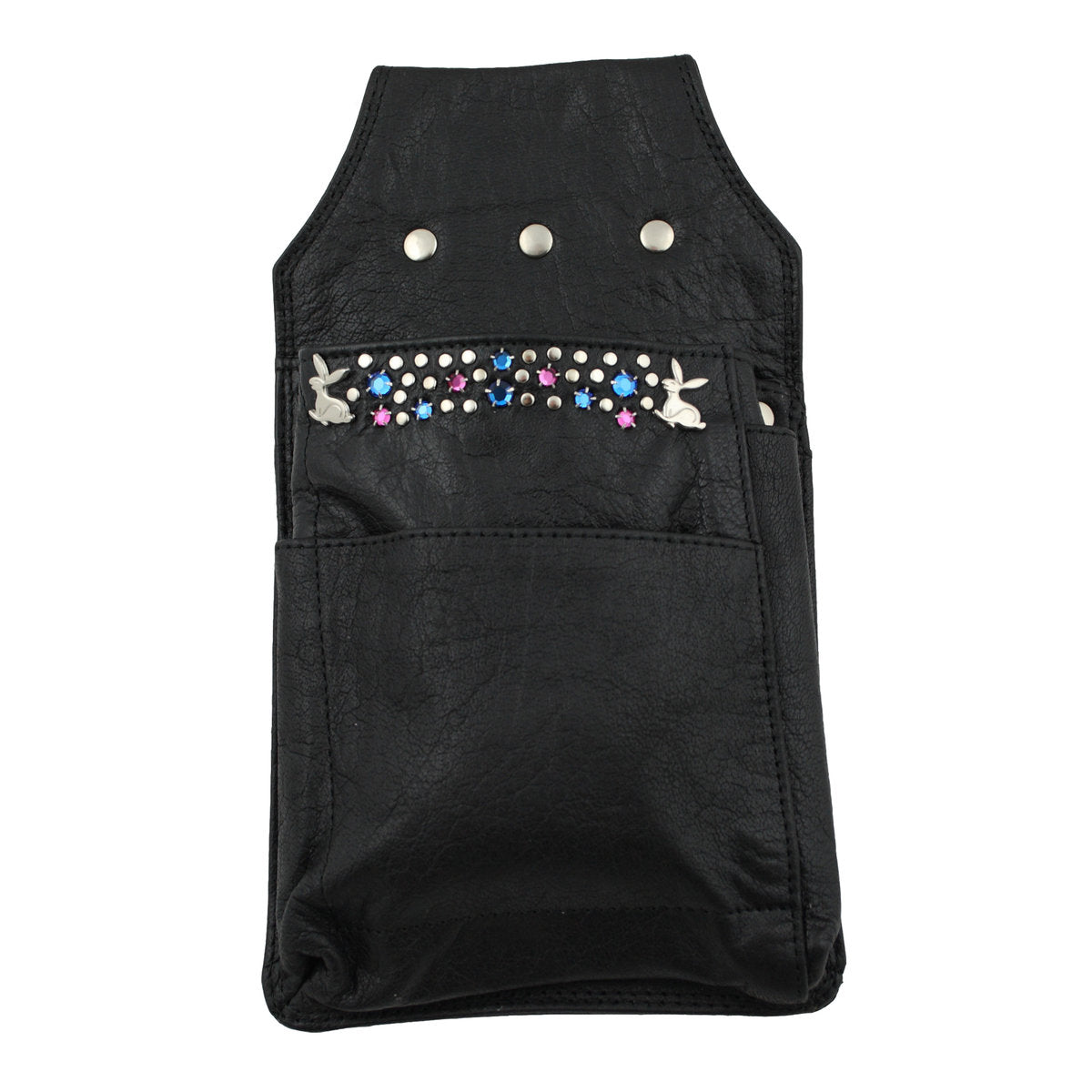 Leder Holster für Kellnerbörse mit Kristall-Glassteinen – Strass Holster HK128