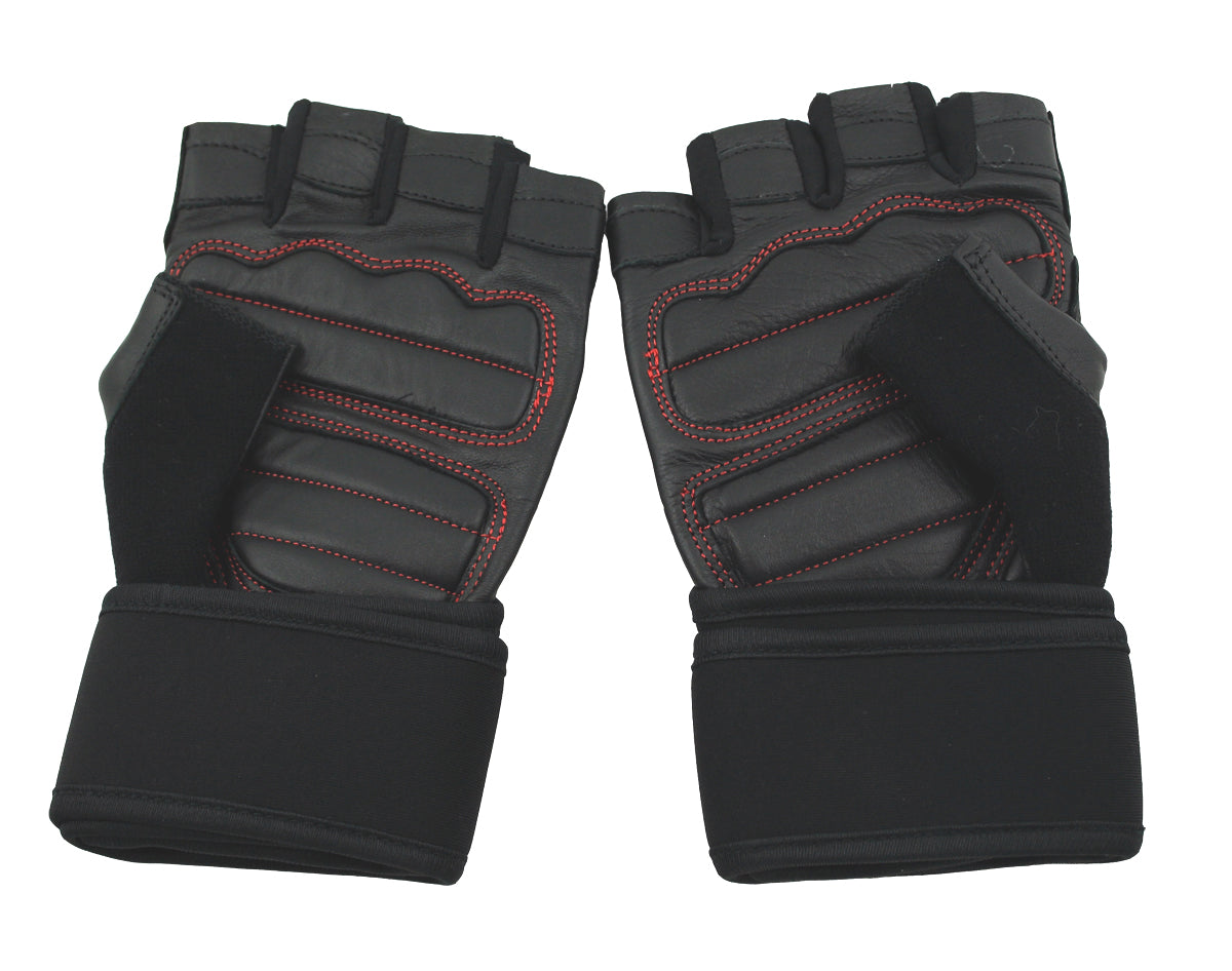 Leder Kraftsport Handschuhe Fitness Sport Bodybuilding Fingerlos S-XXL  G14