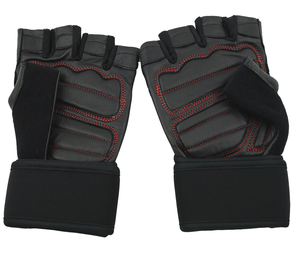 Leder Kraftsport Handschuhe Fitness Sport Bodybuilding Fingerlos S-XXL  G15