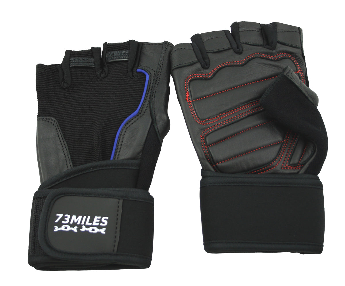 Leder Kraftsport Handschuhe Fitness Sport Bodybuilding Fingerlos S-XXL  G15