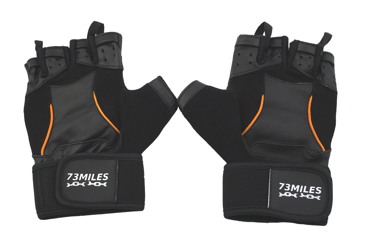 Leder Kraftsport Handschuhe Fitness Sport Bodybuilding Fingerlos S-XXL  G16
