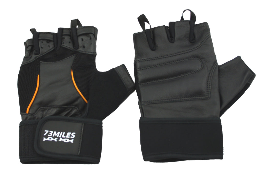 Leder Kraftsport Handschuhe Fitness Sport Bodybuilding Fingerlos S-XXL  G16