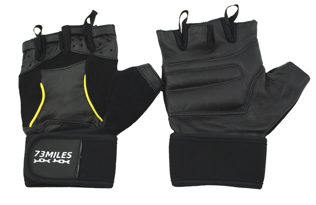Leder Kraftsport Handschuhe Fitness Sport Bodybuilding Fingerlos S-XXL  G17