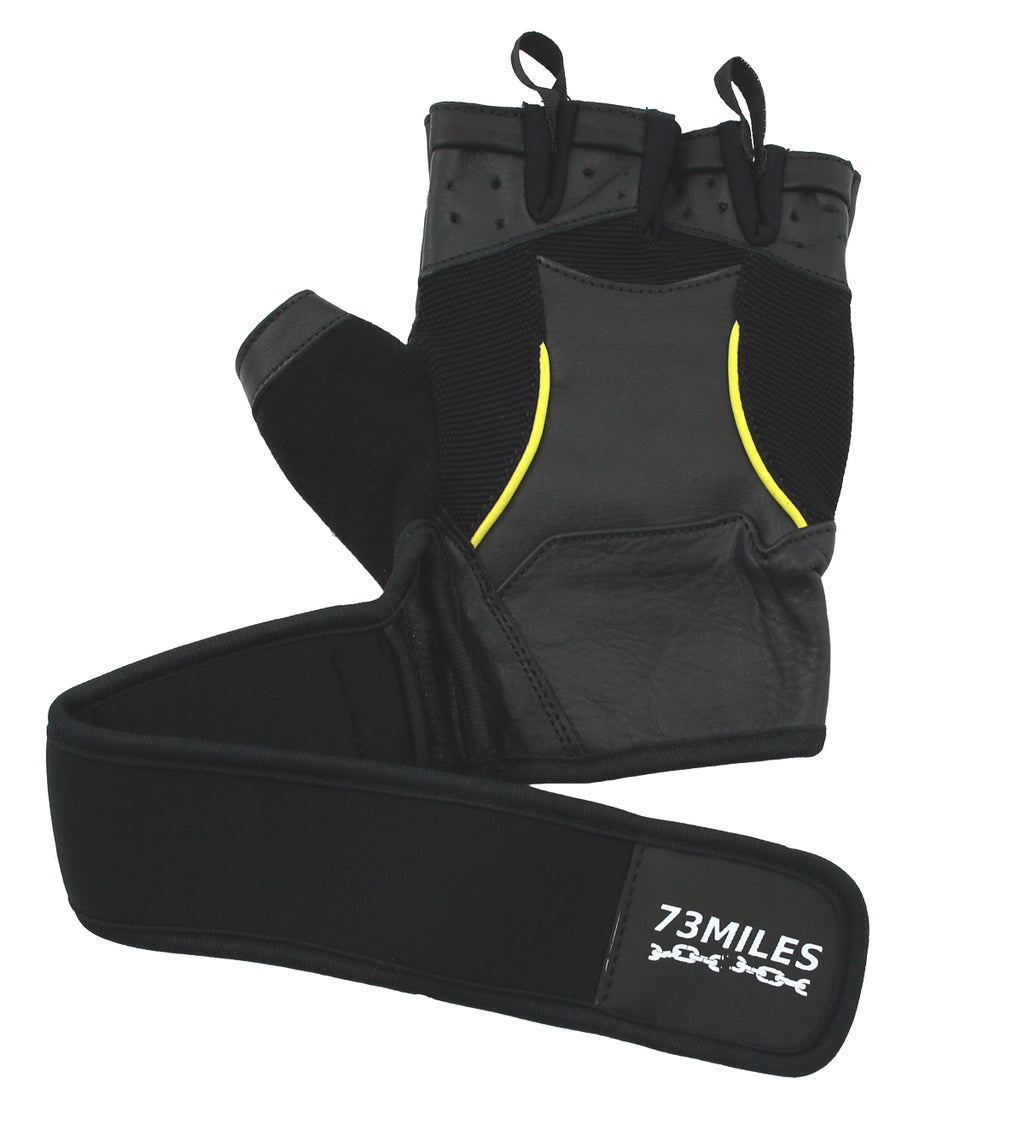 Leder Kraftsport Handschuhe Fitness Sport Bodybuilding Fingerlos S-XXL  G17