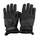 Leder  Western Biker Reithandschuhe gefüttert Schwarz S-2XL