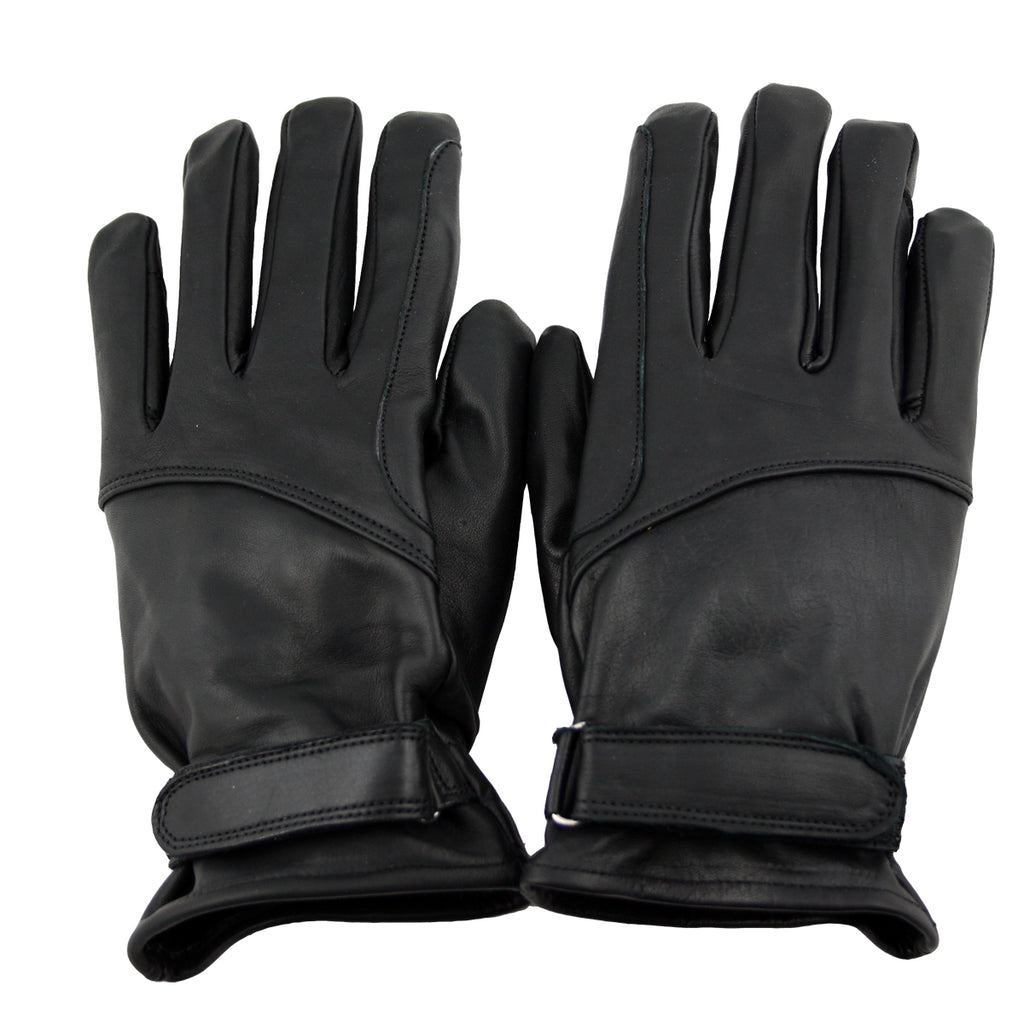 Leder Western Biker Reithandschuhe Schwarz S - 2XL