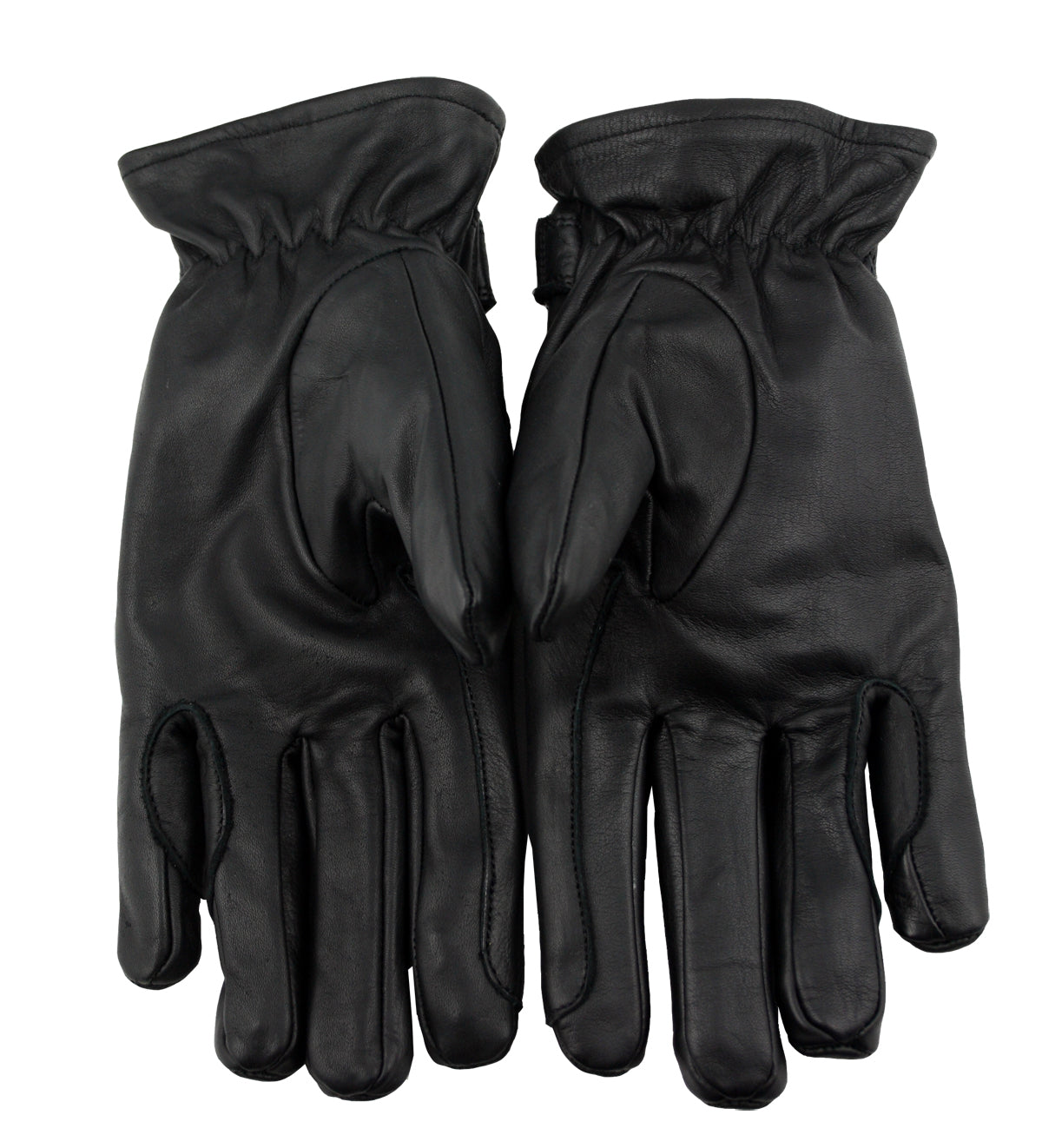 Leder  Western Biker Reithandschuhe gefüttert Schwarz S-2XL