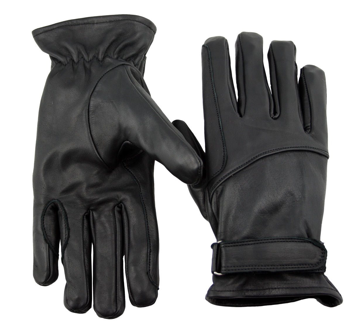 Leder Western Biker Reithandschuhe Schwarz S - 2XL