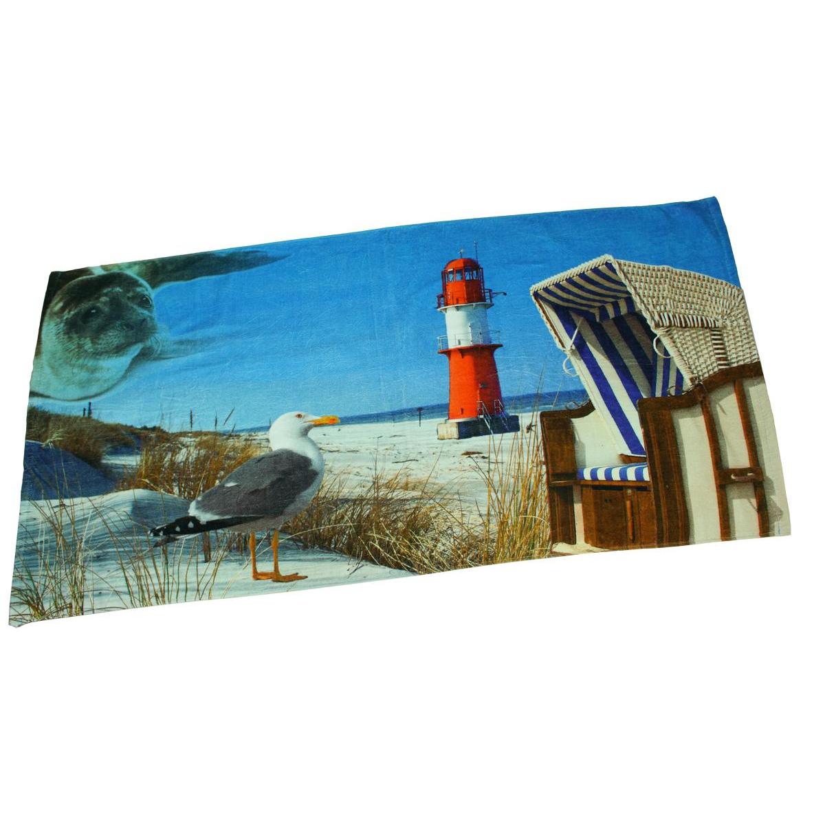 Strandtuch Badetuch Maritim 70 x 140 cm 100% Baumwolle