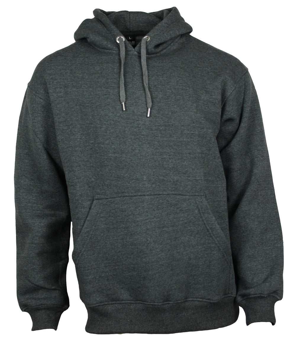 Hoodie Kapuzenpullover Baumwolle grau Größen S bis 4XL