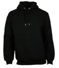 Hoodie Kapuzenpullover Baumwolle schwarz Größen S bis 4XL