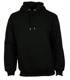 Hoodie Kapuzenpullover Baumwolle schwarz Größen S bis 4XL