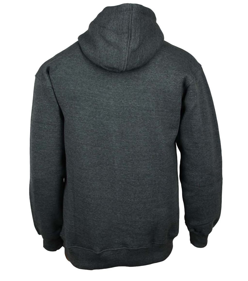 Hoodie Kapuzenpullover Baumwolle grau Größen S bis 4XL