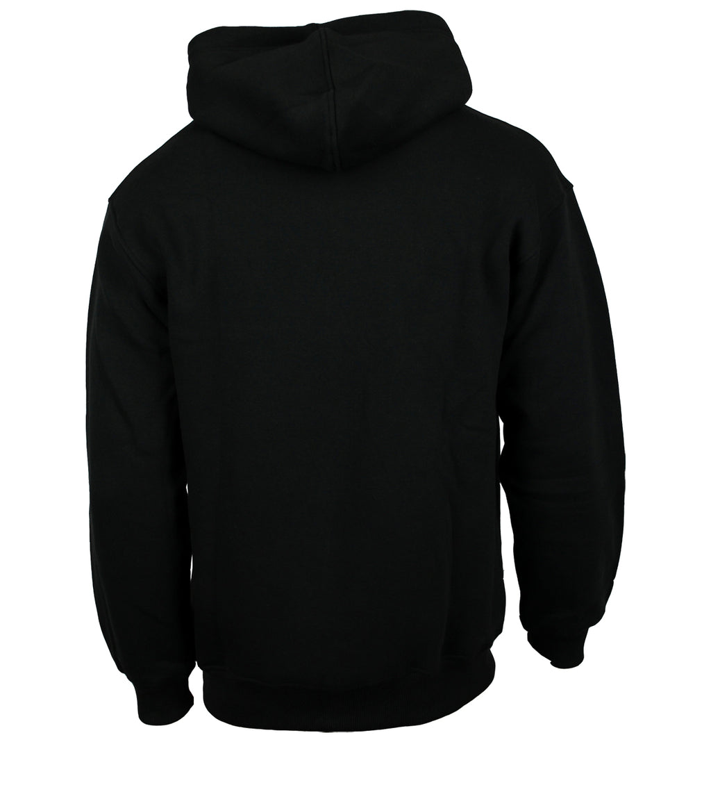 Hoodie Kapuzenpullover Baumwolle schwarz Größen S bis 4XL