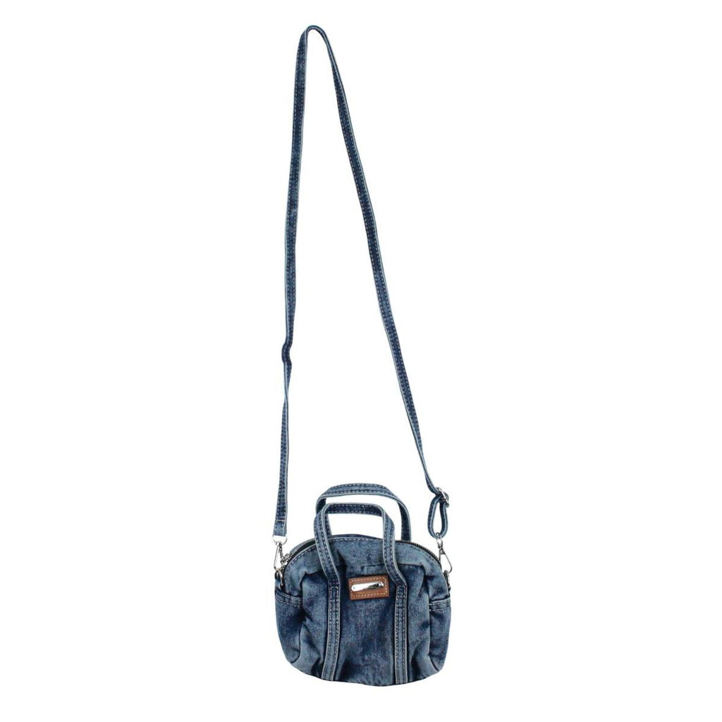 Kleine Damen Jeans Handtasche Denim Schultertasche Crossbody Tasche Blau JT11