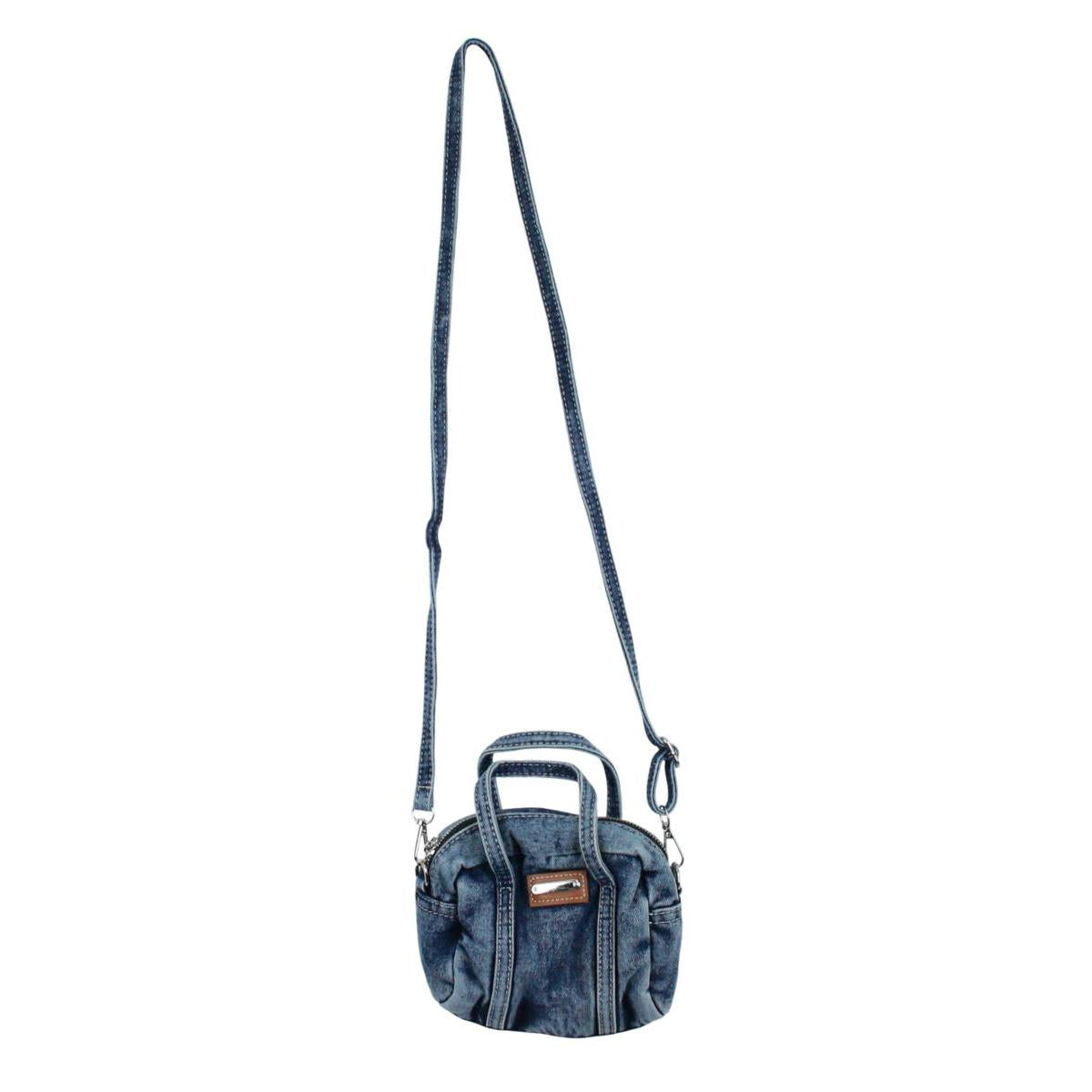 Kleine Damen Jeans Handtasche Denim Schultertasche Crossbody Tasche Blau JT11