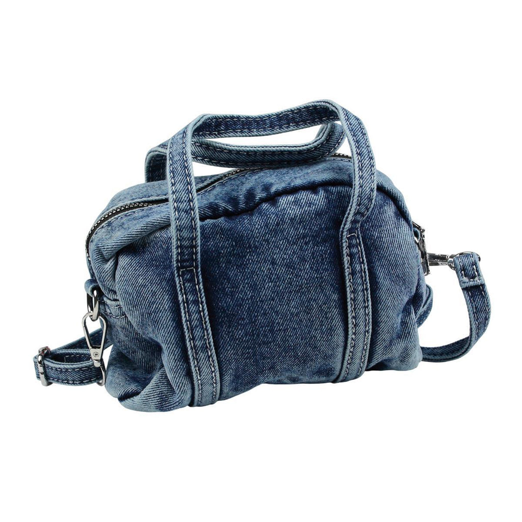 Kleine Damen Jeans Handtasche Denim Schultertasche Crossbody Tasche Blau JT11