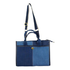 Denim Damen Jeans Tasche Schultertasche Crossbody Umhängetasche blau JT12