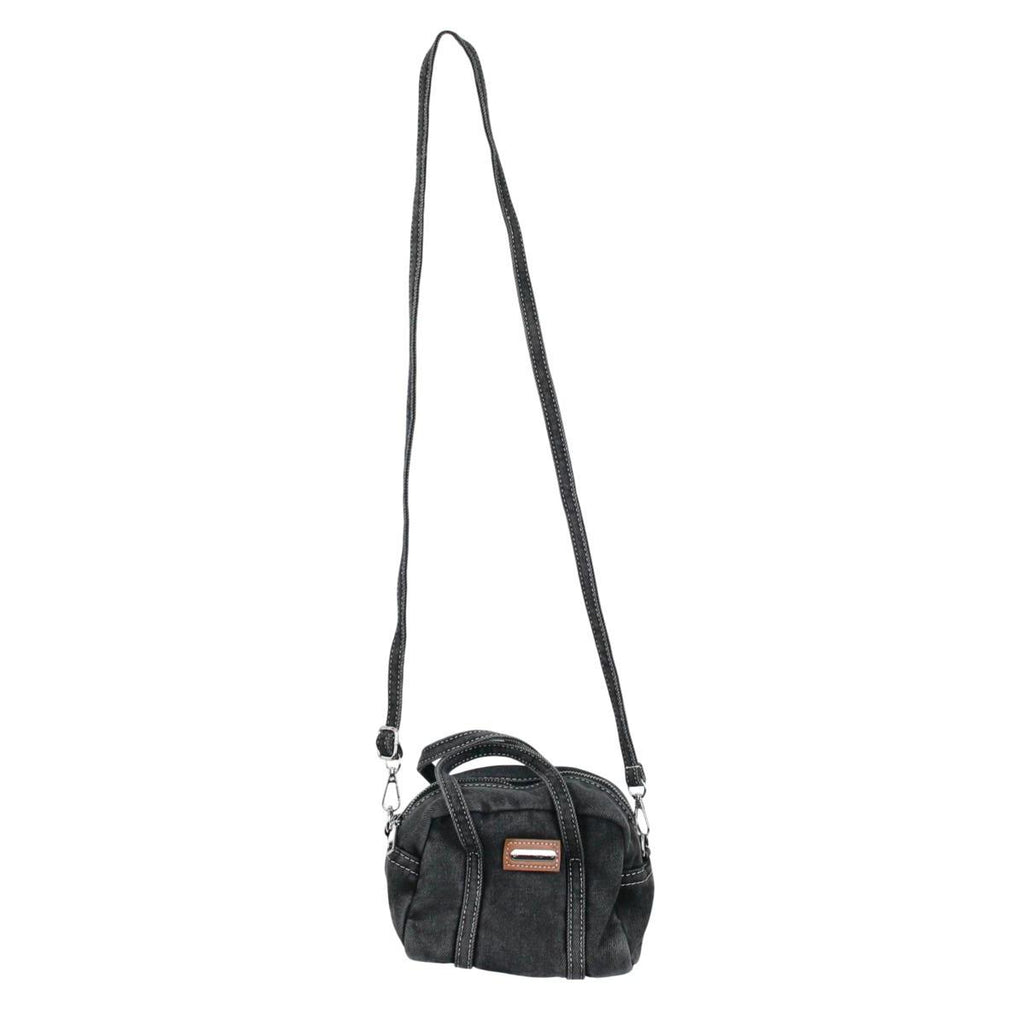 Kleine Damen Jeans Handtasche Denim Schultertasche Crossbody Tasche schwarz JT10