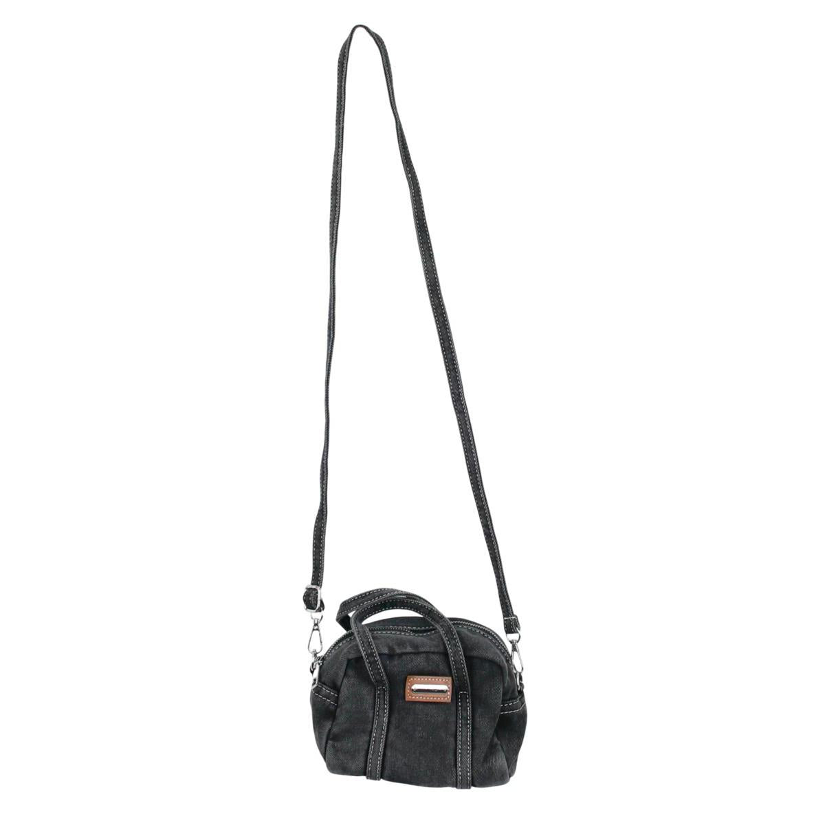 Kleine Damen Jeans Handtasche Denim Schultertasche Crossbody Tasche schwarz JT10