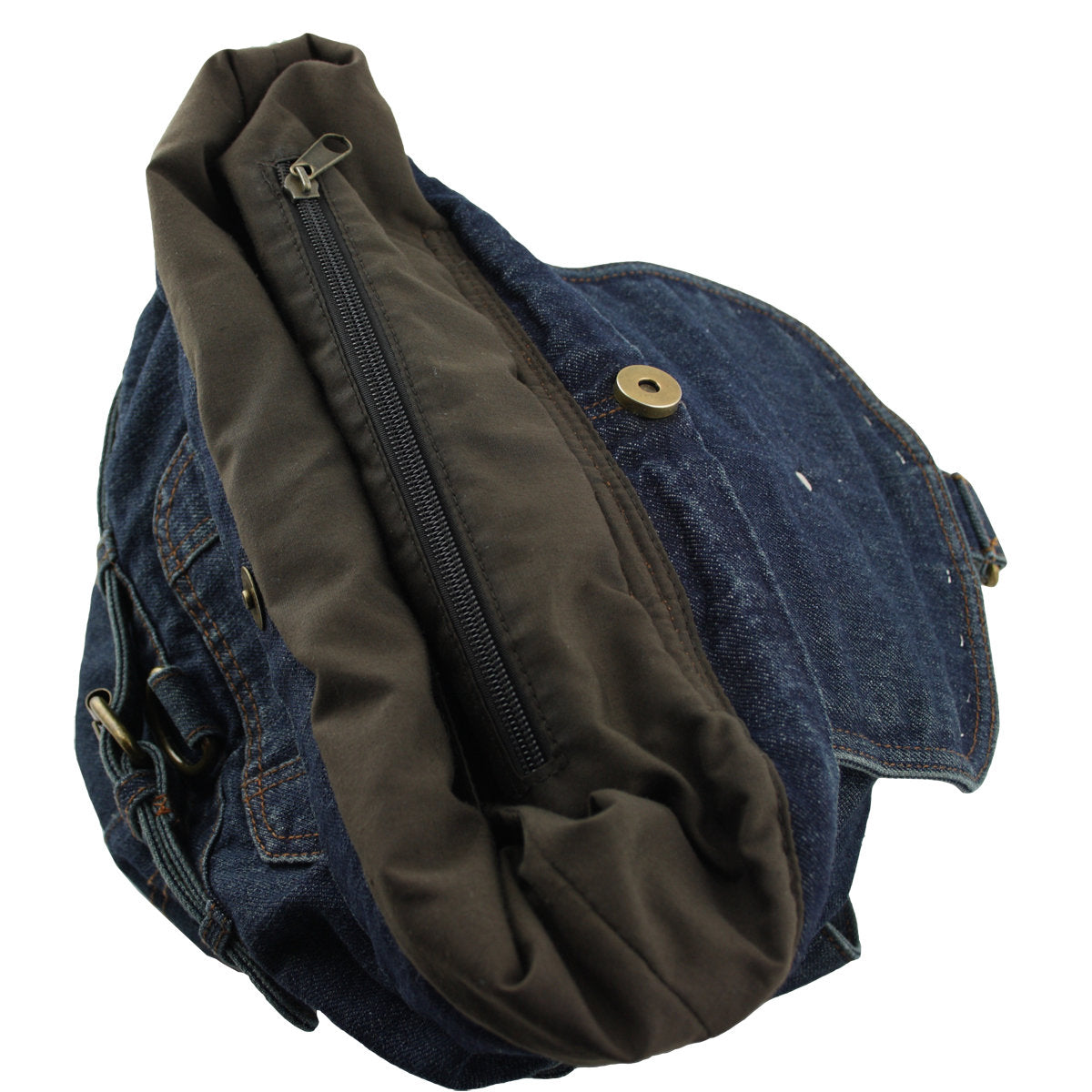 Jeans Rucksack Dunkelblau mit Kristall-Glassteinen – Strass Rucksack S20