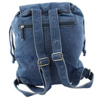 Jeans Rucksack Blau mit Kristall-Glassteinen – Strass Rucksack S21