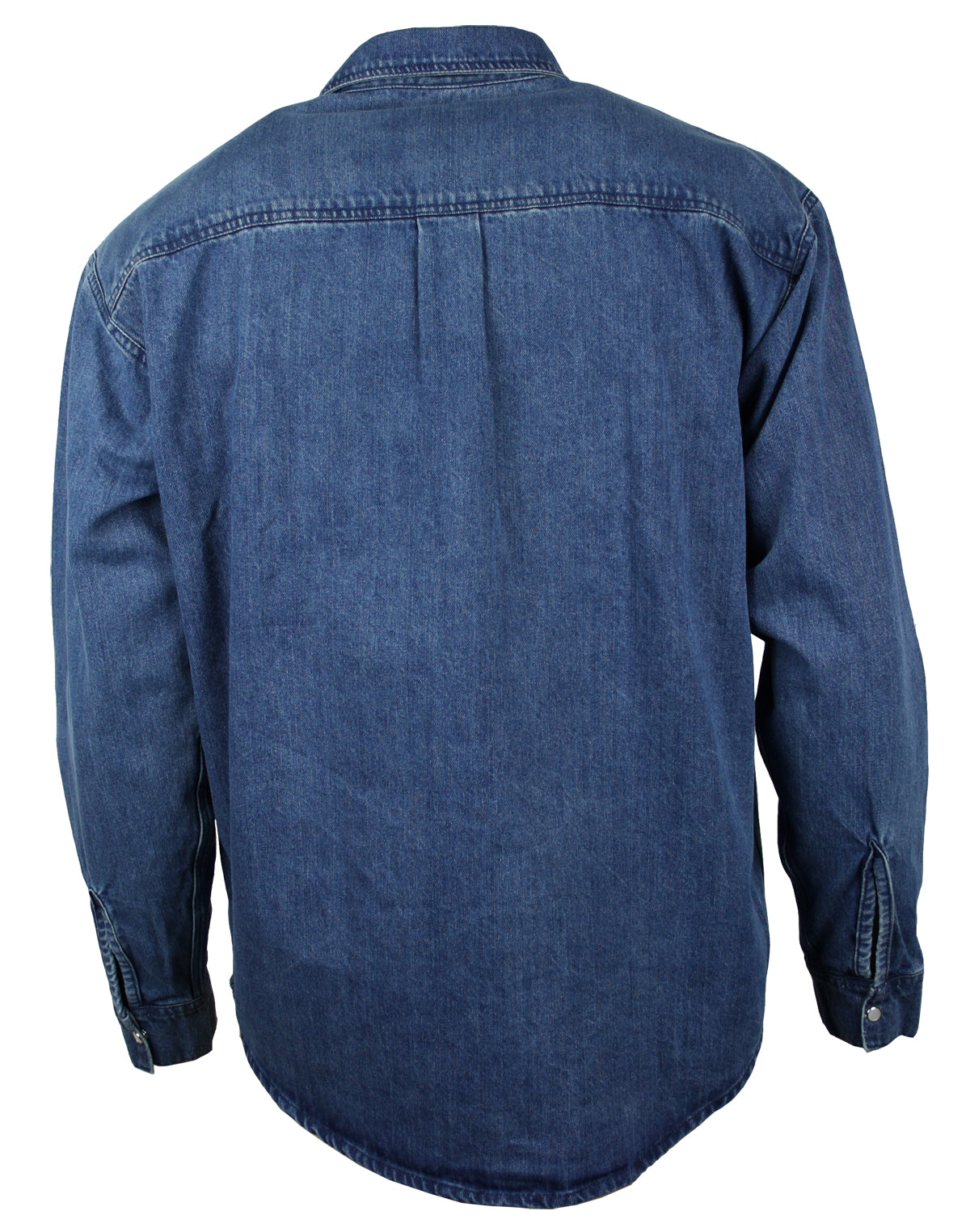 Denim Freizeit Jeans Hemd Herren Baumwolle Blau Druckknöpfe S bis 4XL