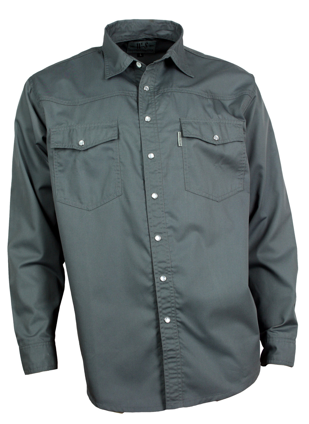 Freizeit Jeans Hemd Herren Baumwolle Grau Druckknöpfe S bis 4XL