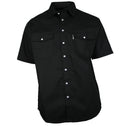 Herren Freizeit Hemd Kurzarm Baumwolle schwarz  Größe S - 4XL