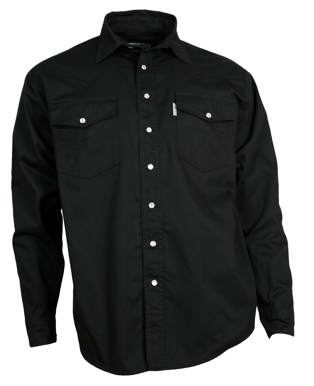 Freizeit Hemd Herren Baumwolle schwarz Druckknöpfe S-4XL
