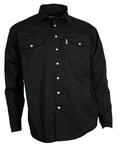 Freizeit Hemd Herren Baumwolle schwarz Druckknöpfe S-4XL