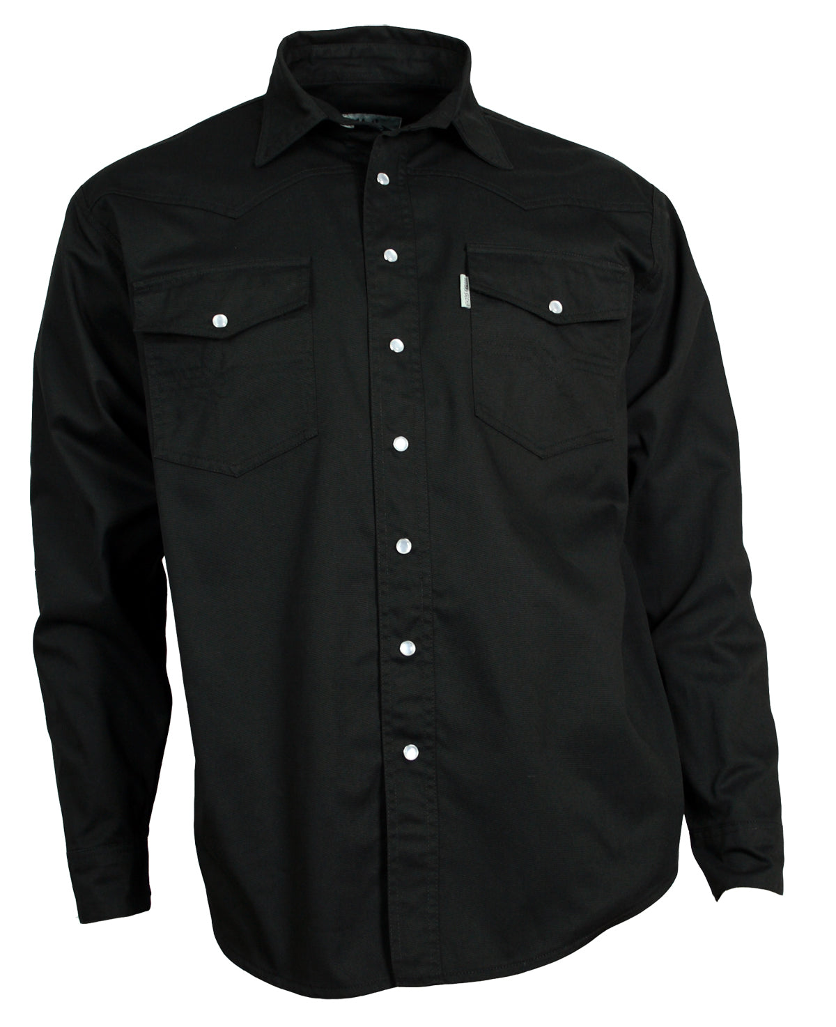 Freizeit Hemd Herren Baumwolle schwarz Druckknöpfe S-4XL