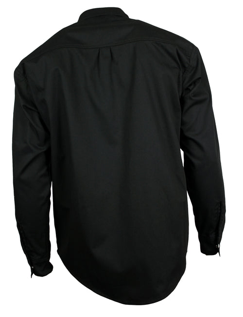Freizeit Hemd Herren Baumwolle schwarz Druckknöpfe S-4XL