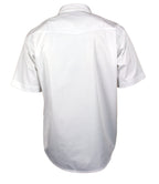 Herren Freizeithemd Kurzarm Baumwolle weiß  Größe S - 5XL