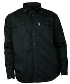 Freizeit Arbeits Hemd gefüttert Herren Jacke Fleece schwarz S-4XL