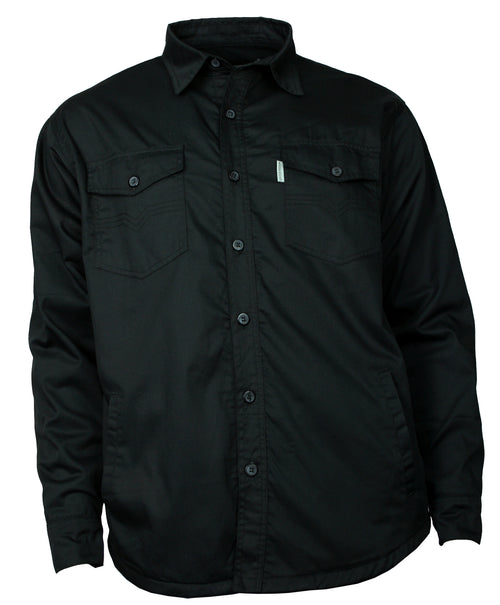 Freizeit Arbeits Hemd gefüttert Herren Jacke Fleece schwarz S-4XL