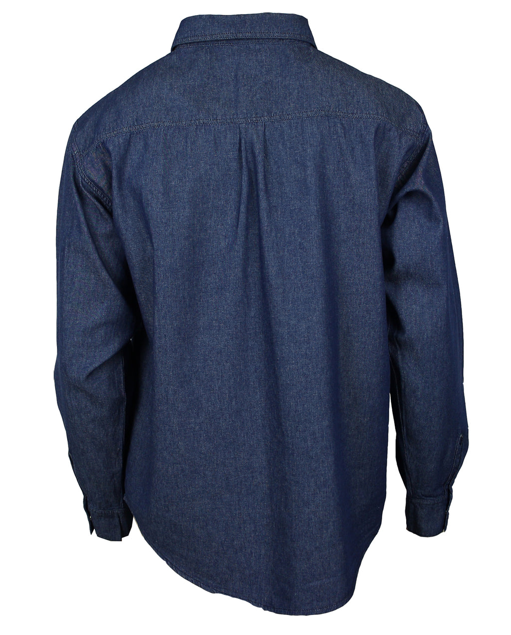 Freizeit Jeans Hemd Herren Baumwolle Blau Druckknöpfe S bis 4XL