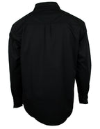 Freizeit Hemd Herren Baumwolle schwarz Druckknöpfe in Hemdfarbe S-5XL