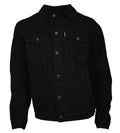 Jeansjacke Herren Denim Baumwolle Jacke Schwarz S bis 4XL