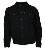 Jeansjacke Herren Denim Baumwolle Jacke Schwarz S bis 4XL