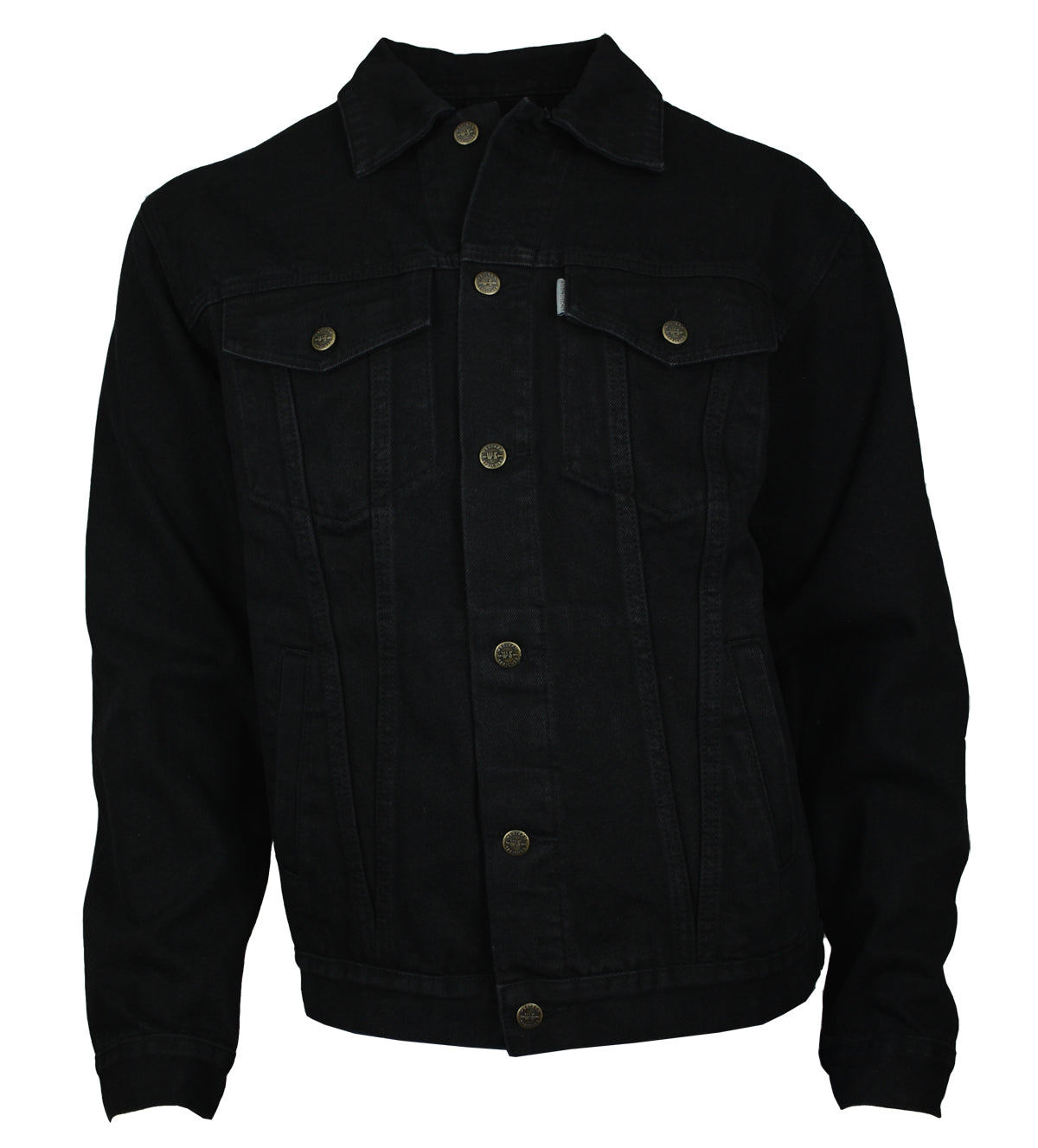 Jeansjacke Herren Denim Baumwolle Jacke Schwarz S bis 4XL