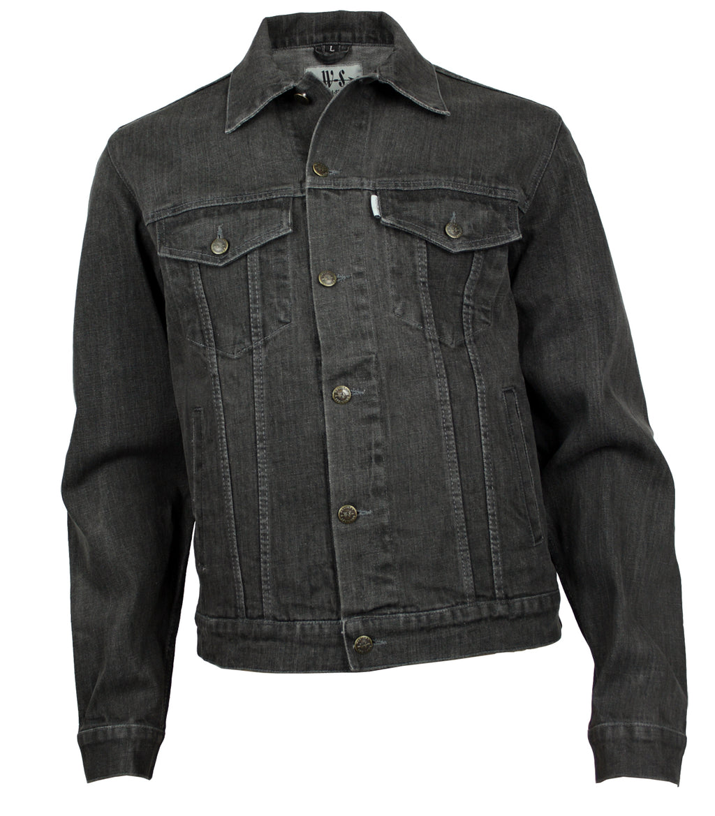 Jeansjacke Denim Herren Jacke Baumwolle Grau S-4XL