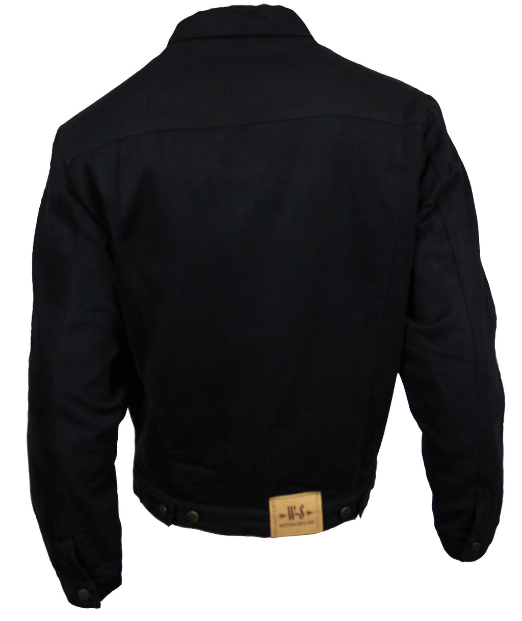 Winter Jeansjacke Denim Herren Jacke Fleece gefüttert schwarz S - 4XL