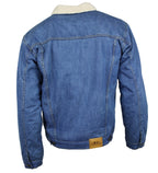 Winter Jeansjacke gefüttert Denim Herren Jacke Blau mit Teddyfutter S - 4XL
