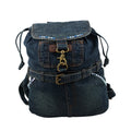 Jeans Rucksack Dunkelblau mit Kristall-Glassteinen – Strass Rucksack S20