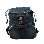 Jeans Rucksack Dunkelblau mit Kristall-Glassteinen – Strass Rucksack S20